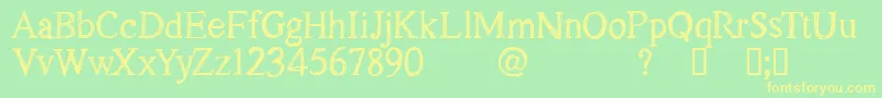 CfoakislandpersonelRegular Font – Yellow Fonts on Green Background