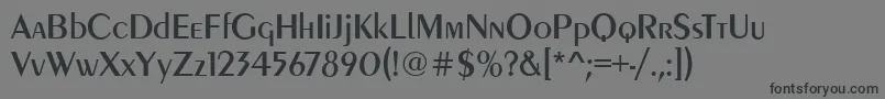 PeoriaRegular Font – Black Fonts on Gray Background