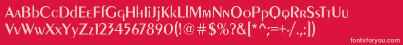 PeoriaRegular Font – Pink Fonts on Red Background