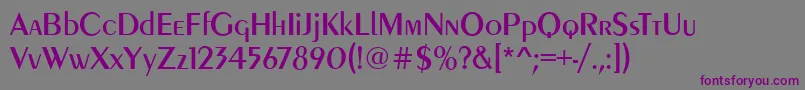 PeoriaRegular Font – Purple Fonts on Gray Background
