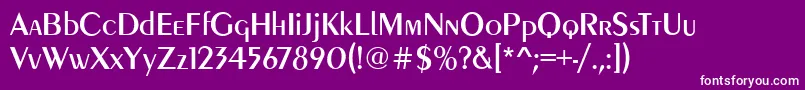 PeoriaRegular Font – White Fonts on Purple Background