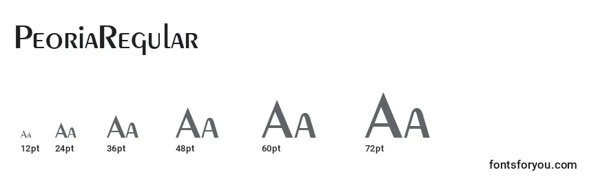PeoriaRegular Font Sizes
