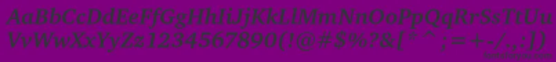 CharteritcBoldItalic Font – Black Fonts on Purple Background