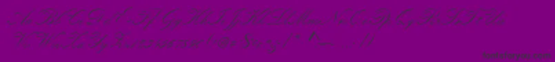 Fonte Kunstlerschreibschdmed – fontes pretas em um fundo violeta