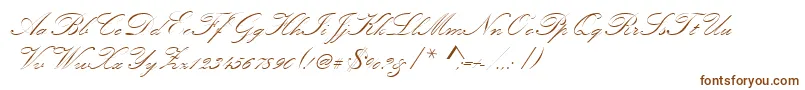 Kunstlerschreibschdmed Font – Brown Fonts on White Background