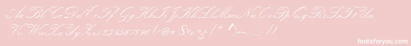 Kunstlerschreibschdmed Font – White Fonts on Pink Background