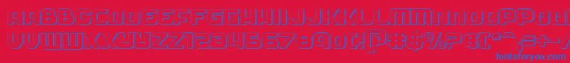 フォントSoldier3D – 赤い背景に青い文字