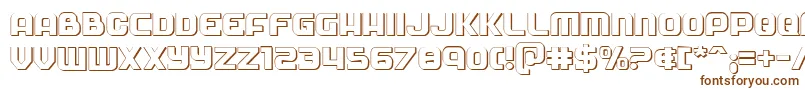 Soldier3D-fontti – ruskeat fontit valkoisella taustalla