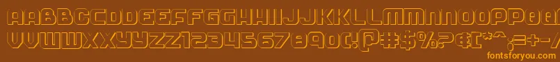 Soldier3D Font – Orange Fonts on Brown Background