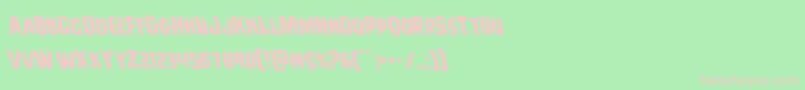 Leatherfaceleft Font – Pink Fonts on Green Background