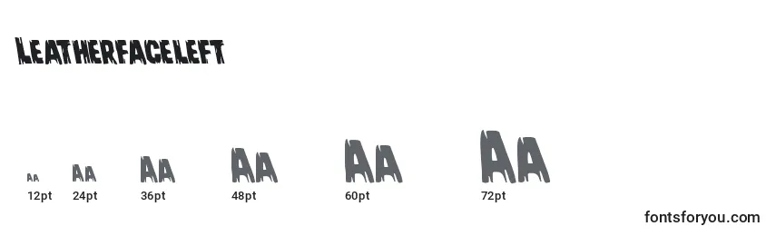 Leatherfaceleft Font Sizes