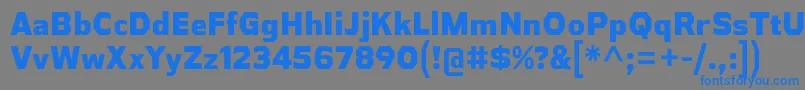 フォントAthabascaEb – 灰色の背景に青い文字