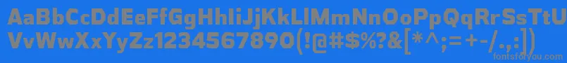 フォントAthabascaEb – 青い背景に灰色の文字