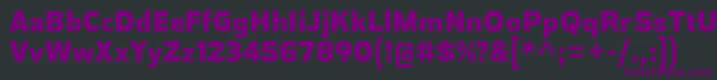 Czcionka AthabascaEb – fioletowe czcionki na czarnym tle