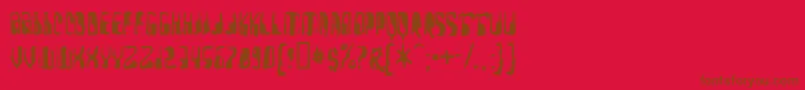 Police Yellowpi – polices brunes sur fond rouge