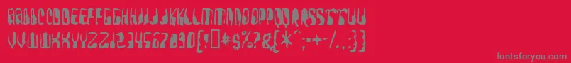 フォントYellowpi – 赤い背景に灰色の文字