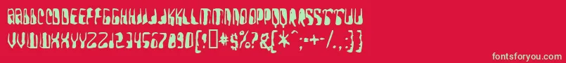 Yellowpi Font – Green Fonts on Red Background
