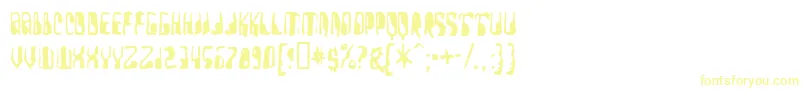 フォントYellowpi – 白い背景に黄色の文字