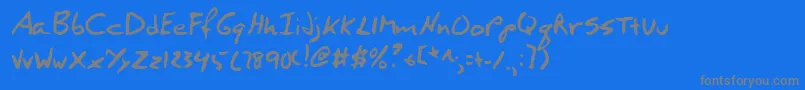 フォントLehn273 – 青い背景に灰色の文字