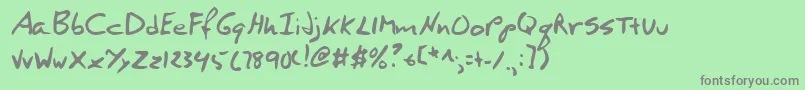 フォントLehn273 – 緑の背景に灰色の文字