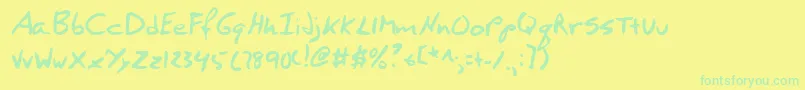 Więcej informacji o czcionce Lehn273 Czcionka Lehn273 – zielone czcionki na żółtym tle