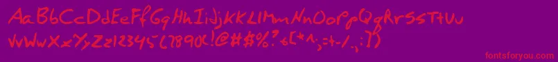 Lehn273-Schriftart – Rote Schriften auf violettem Hintergrund