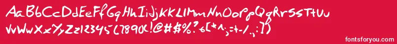 Lehn273 Font – White Fonts on Red Background