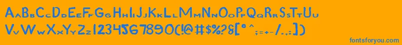 ZamboniJoeExpanded Font – Blue Fonts on Orange Background