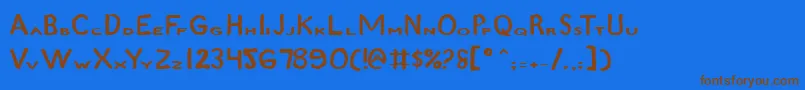 ZamboniJoeExpanded Font – Brown Fonts on Blue Background
