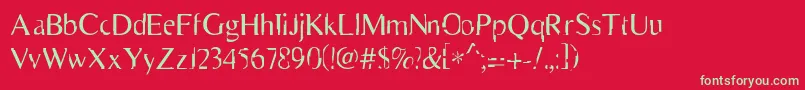 Scarecro Font – Green Fonts on Red Background