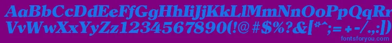 fuente ClearfaceserialHeavyItalic – Fuentes Azules Sobre Fondo Morado