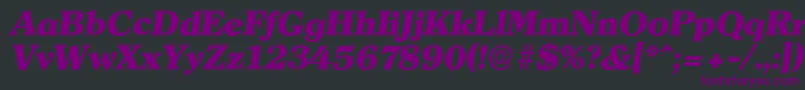 ClearfaceserialHeavyItalic Font – Purple Fonts on Black Background