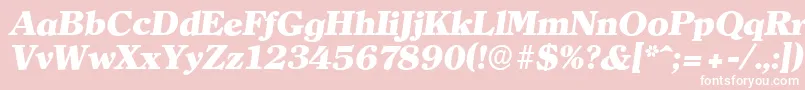 ClearfaceserialHeavyItalic Font – White Fonts on Pink Background