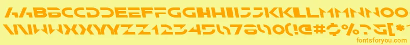 SfSolarSailerExtendedItalic Font – Orange Fonts on Yellow Background