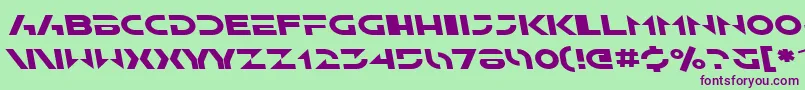 SfSolarSailerExtendedItalic Font – Purple Fonts on Green Background