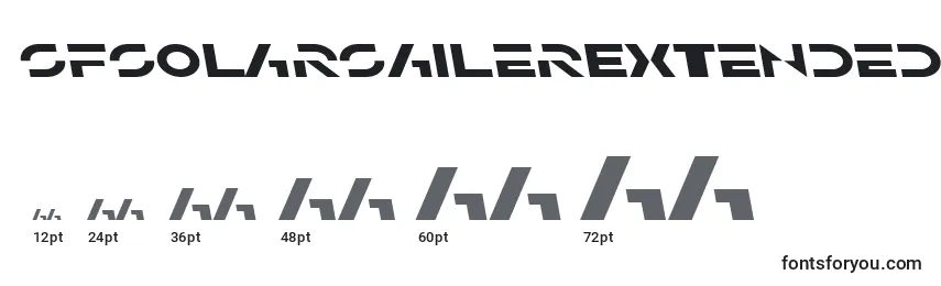 SfSolarSailerExtendedItalic Font Sizes
