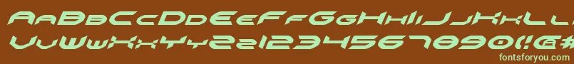 Omniv2i Font – Green Fonts on Brown Background