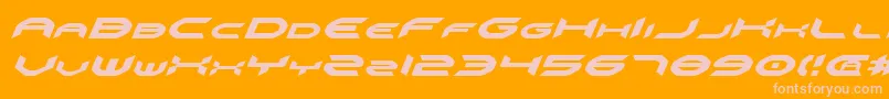 Fonte Omniv2i – fontes rosa em um fundo laranja