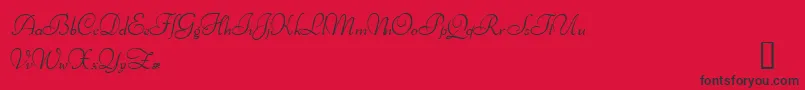 IthurielDemo Font – Black Fonts on Red Background