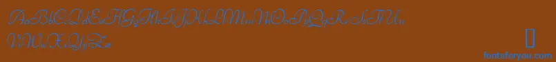 IthurielDemo Font – Blue Fonts on Brown Background