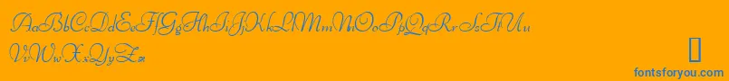 IthurielDemo Font – Blue Fonts on Orange Background