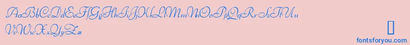IthurielDemo Font – Blue Fonts on Pink Background