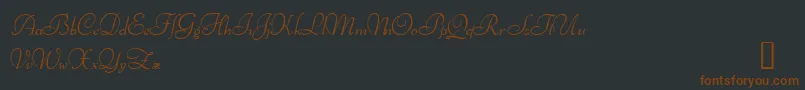 IthurielDemo-fontti – ruskeat fontit mustalla taustalla