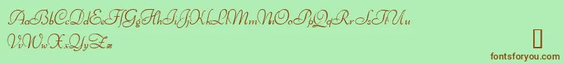 IthurielDemo Font – Brown Fonts on Green Background