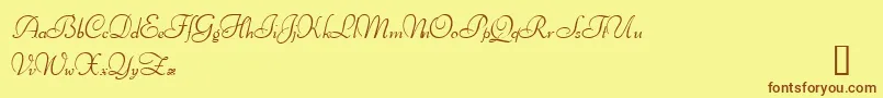 IthurielDemo Font – Brown Fonts on Yellow Background