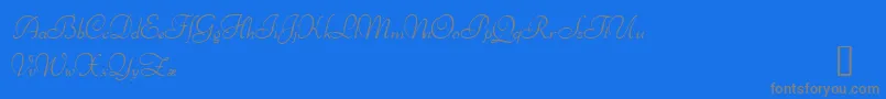 IthurielDemo-Schriftart – Graue Schriften auf blauem Hintergrund