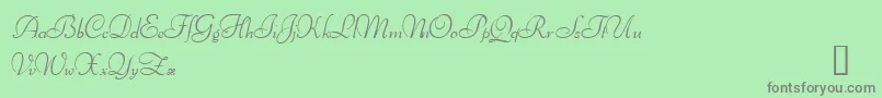 IthurielDemo Font – Gray Fonts on Green Background