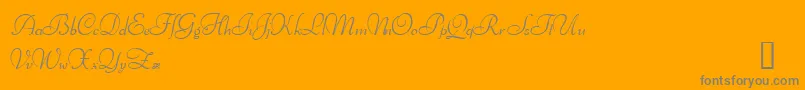 IthurielDemo-Schriftart – Graue Schriften auf orangefarbenem Hintergrund