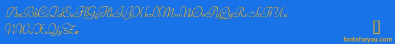 IthurielDemo Font – Orange Fonts on Blue Background