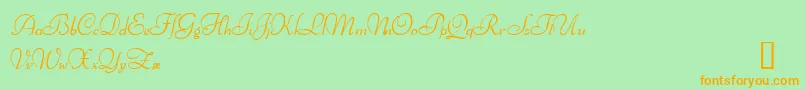 IthurielDemo Font – Orange Fonts on Green Background